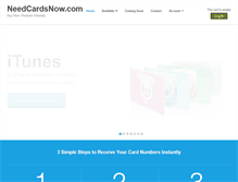 Tablet Screenshot of needcardsnow.com